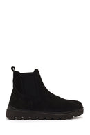 Male Black Thick-Soled Nubuck Leather Chelsea Boots | Derimod Male Black Thick-Soled Nubuck Leather Chelsea Boots | Derimod