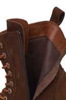 Harley Davidson Woman Brown Rebel Nubuck Leather Combat Boots | Derimod Harley Davidson Woman Brown Rebel Nubuck Leather Combat Boots | Derimod
