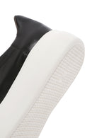 Erkek Siyah Bağcıklı Kalın Tabanlı Deri Sneaker | Derimod Erkek Siyah Bağcıklı Kalın Tabanlı Deri Sneaker | Derimod