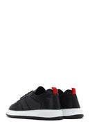 Erkek Siyah Bağcıklı Deri Sneaker | Derimod Erkek Siyah Bağcıklı Deri Sneaker | Derimod