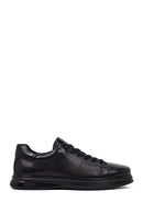 Erkek Siyah Bağcıklı Deri Casual Sneaker | Derimod Erkek Siyah Bağcıklı Deri Casual Sneaker | Derimod