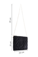Women's Black Quilted Portfolio Bag | Derimod Women's Black Quilted Portfolio Bag | Derimod