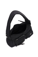 Women Black Long Strap Fabric Shoulder Bag | Derimod Women Black Long Strap Fabric Shoulder Bag | Derimod