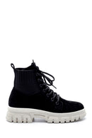 Women's Suede Leather Thick Soled Boots | Derimod Women's Suede Leather Thick Soled Boots | Derimod
