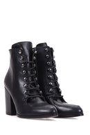 Women's Lace-Up Leather Boots | Derimod Women's Lace-Up Leather Boots | Derimod