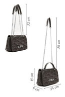 Kadın Gri Uzun Askılı Kapitone Desenli Omuz Çantası | Derimod Kadın Gri Uzun Askılı Kapitone Desenli Omuz Çantası | Derimod