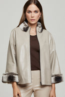 Della Kadın Deri Çift Taraflı Ceket | Derimod Della Kadın Deri Çift Taraflı Ceket | Derimod