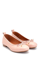 Women's Leather Bow Detailed Ballerinas | Derimod Women's Leather Bow Detailed Ballerinas | Derimod
