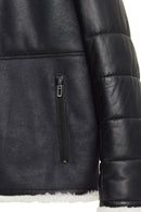 Zermatt Men's Black Teddy Coat | Derimod Zermatt Men's Black Teddy Coat | Derimod