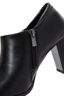 Women's Black Zippered Chunky Heel Boots | Derimod Women's Black Zippered Chunky Heel Boots | Derimod