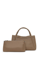 Woman Mink Long-Strap Charmed Shoulder Bag | Derimod Woman Mink Long-Strap Charmed Shoulder Bag | Derimod