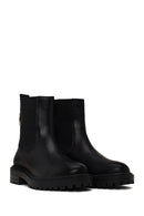 Woman Black Leather Chelsea Boots | Derimod Woman Black Leather Chelsea Boots | Derimod
