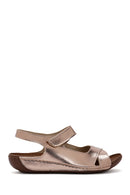 Kadın Bronz Bantlı Comfort Sandalet | Derimod Kadın Bronz Bantlı Comfort Sandalet | Derimod