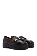 Derimod Gritti Woman Black Buckle-Detail Leather Masculine Loafer | Derimod Derimod Gritti Woman Black Buckle-Detail Leather Masculine Loafer | Derimod