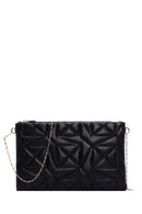 Women's Black Quilted Portfolio Bag | Derimod Women's Black Quilted Portfolio Bag | Derimod