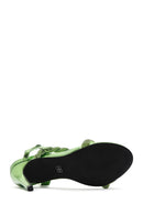 Kadın Yeşil Taşlı İnce Topuklu Sandalet | Derimod