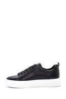 Men's Black Lace-up Leather Sneaker | Derimod Men's Black Lace-up Leather Sneaker | Derimod