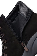 Male Black Zip Closure Thick-Soled Nubuck Leather Boots | Derimod Male Black Zip Closure Thick-Soled Nubuck Leather Boots | Derimod