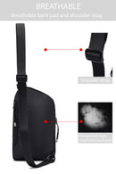 D-Pack Men's Black Mini Fabric Crossbody Bag | Derimod D-Pack Men's Black Mini Fabric Crossbody Bag | Derimod