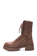 Women's Leather Thick Soled Boots | Derimod Women's Leather Thick Soled Boots | Derimod