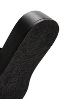 Women's Black Thick Soled Slippers | Derimod Women's Black Thick Soled Slippers | Derimod