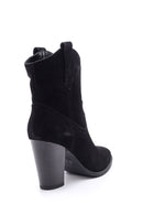 Women's Suede Leather Cowboy Boots | Derimod Women's Suede Leather Cowboy Boots | Derimod