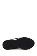Woman Brown Lace-Up Wedge-Heel Suede Shoe | Derimod Woman Brown Lace-Up Wedge-Heel Suede Shoe | Derimod