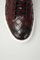 Braided Men's Leather Sneaker | Derimod Braided Men's Leather Sneaker | Derimod