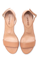 Women's White Casual Heeled Sandals | Derimod Women's White Casual Heeled Sandals | Derimod