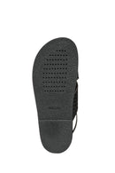Geox Women's Black D Adelash E - Shi.Goat Lea Knitted Leather Sandals | Derimod Geox Women's Black D Adelash E - Shi.Goat Lea Knitted Leather Sandals | Derimod