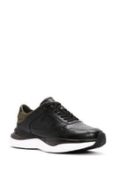 Erkek Siyah Bağcıklı Kalın Tabanlı Deri Casual Sneaker | Derimod Erkek Siyah Bağcıklı Kalın Tabanlı Deri Casual Sneaker | Derimod