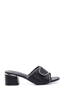Women's Beaded Heeled Slippers | Derimod Women's Beaded Heeled Slippers | Derimod