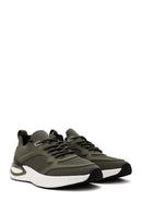 Derimod Zero Men's Green Laced Thick Soled Fabric Sneaker | Derimod Derimod Zero Men's Green Laced Thick Soled Fabric Sneaker | Derimod