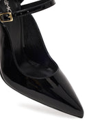 Woman Black Buckled High Thin-Heeled Patent Leather Leather Shoes | Derimod Woman Black Buckled High Thin-Heeled Patent Leather Leather Shoes | Derimod