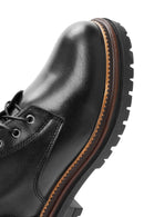 Women's Black Zippered Lace-Up Leather Combat Boots | Derimod Women's Black Zippered Lace-Up Leather Combat Boots | Derimod