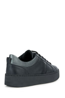 Geox Women's Black D Skyely Lace-up Leather Sneaker | Derimod Geox Women's Black D Skyely Lace-up Leather Sneaker | Derimod