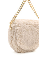 Women's Beige Plush Mini Crossbody Bag | Derimod Women's Beige Plush Mini Crossbody Bag | Derimod
