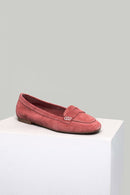 Coral Suede Women's Leather Loafer | Derimod Coral Suede Women's Leather Loafer | Derimod