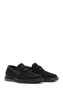 Men's Black Fabric Loafer | Derimod Men's Black Fabric Loafer | Derimod