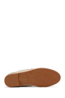 Women's Beige Suede Leather Masculine Loafer | Derimod Women's Beige Suede Leather Masculine Loafer | Derimod