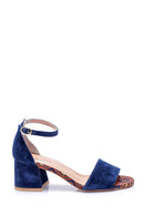 Women's Suede Ankle Strap Heeled Shoes | Derimod Women's Suede Ankle Strap Heeled Shoes | Derimod