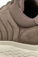 Geox Men's Mink Spherica Lace-Up Leather Sneaker | Derimod Geox Men's Mink Spherica Lace-Up Leather Sneaker | Derimod