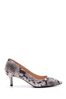 Women's Snakeskin Patterned Heeled Shoes | Derimod Women's Snakeskin Patterned Heeled Shoes | Derimod