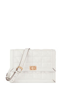 Geox Kadın Beyaz Veriana Deri Omuz Çantası | Derimod Geox Kadın Beyaz Veriana Deri Omuz Çantası | Derimod