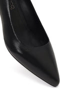 Derimod Flex Woman Black Thick-Heeled Leather Shoes | Derimod Derimod Flex Woman Black Thick-Heeled Leather Shoes | Derimod
