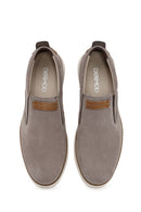 Erkek Vizon Nubuk Deri Casual Loafer | Derimod Erkek Vizon Nubuk Deri Casual Loafer | Derimod