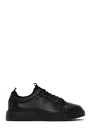 Male Black Lace-up Leather Sneaker | Derimod Male Black Lace-up Leather Sneaker | Derimod