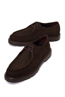 Male Brown Lace-Up Thick-Soled Nubuck Leather Casual Shoes | Derimod Male Brown Lace-Up Thick-Soled Nubuck Leather Casual Shoes | Derimod