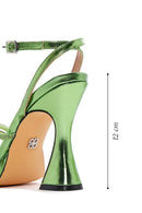 Kadın Yeşil Taşlı Platform Topuklu Sandalet | Derimod