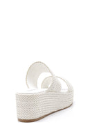 Women's Straw Knitted Slippers | Derimod Women's Straw Knitted Slippers | Derimod